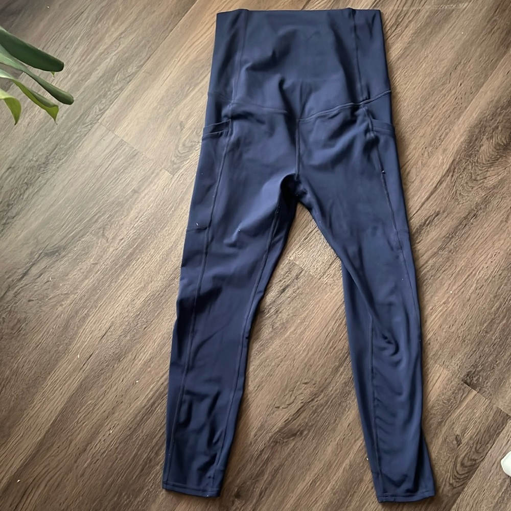 Fabletics Pure Luxe Maternity Leggings XS Navy